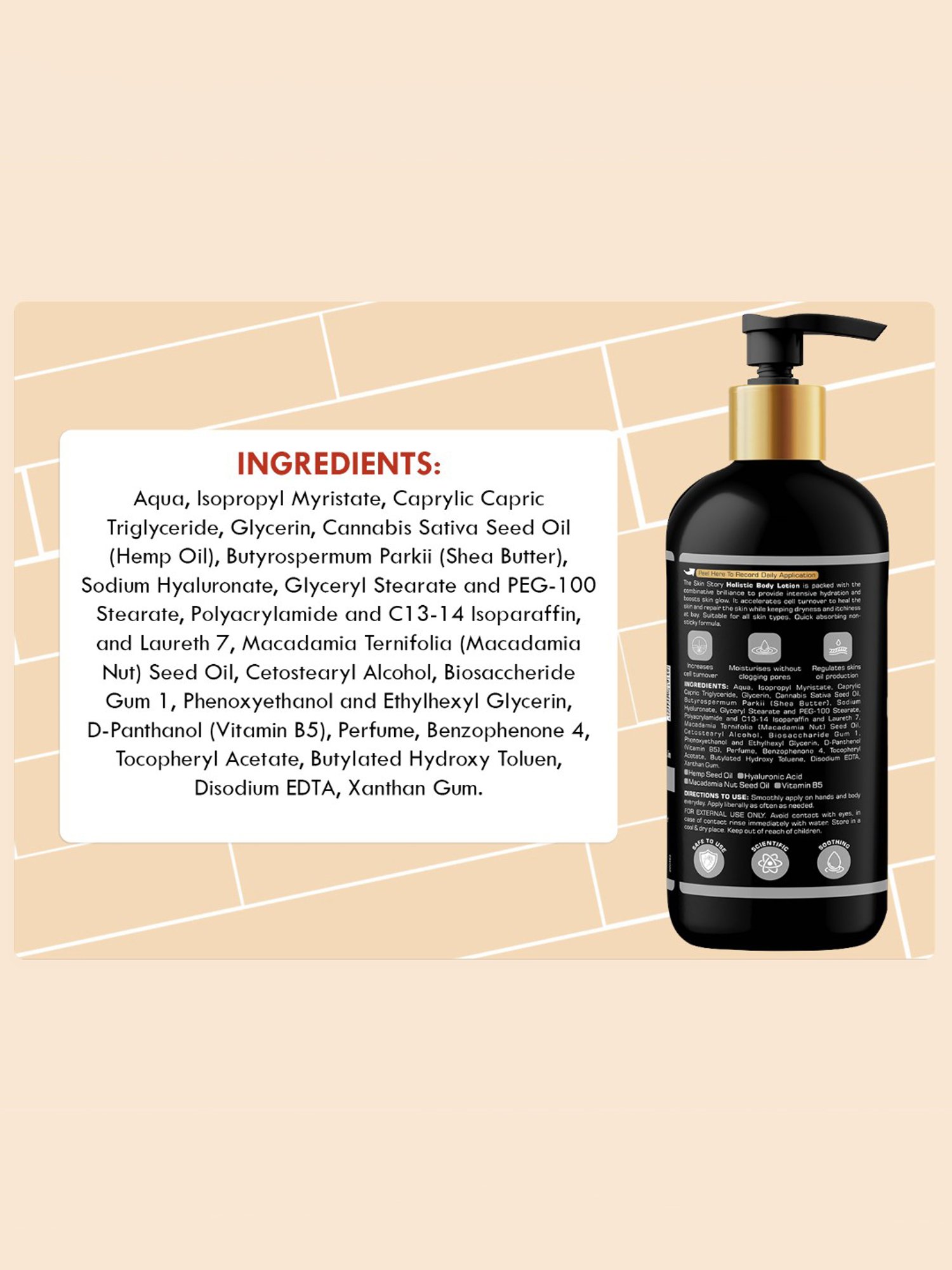 The Skin Story Hemp Seed Oil Holistic Body Lotion for Ultra Glow & Sebum Control - 280 ml