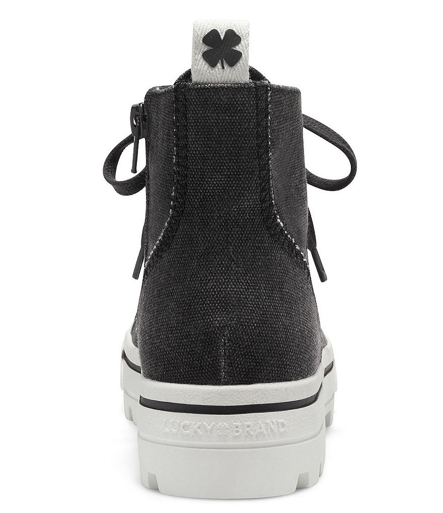 Lucky Brand Eisley High Top Lugged Canvas Lug Sole Sneakers