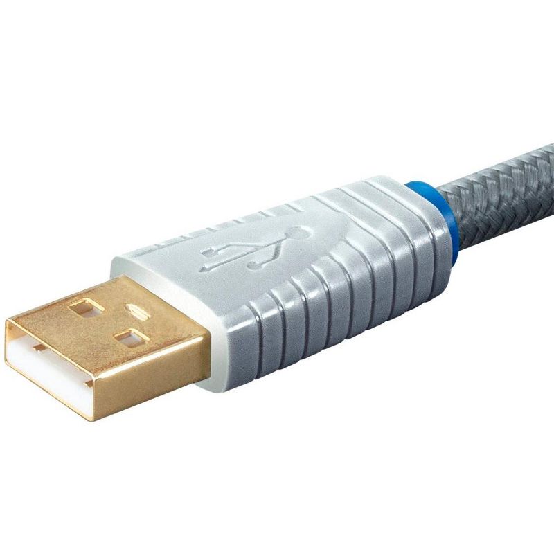Monolith USB Digital Audio Cable - USB A to USB B - 1 Meter, 22AWG, Oxygen-Free Copper, Gold-Plated Connectors