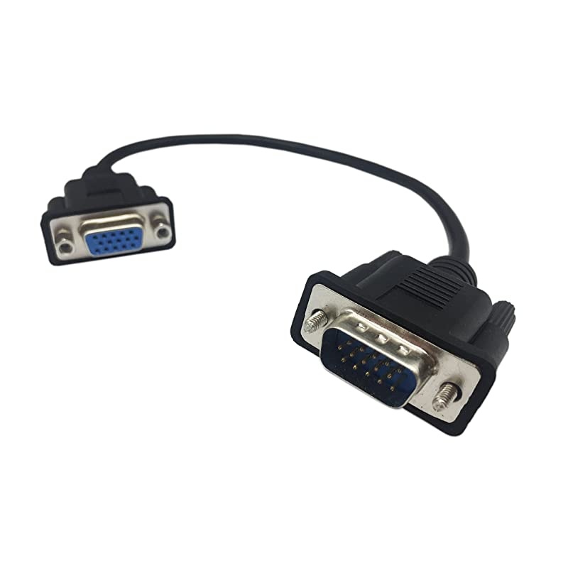 1ft VGA SVGA 15 Pin HD15 Male to Female Adapter Video Monitor Extension Cable for PC Laptop TV Porjectormf