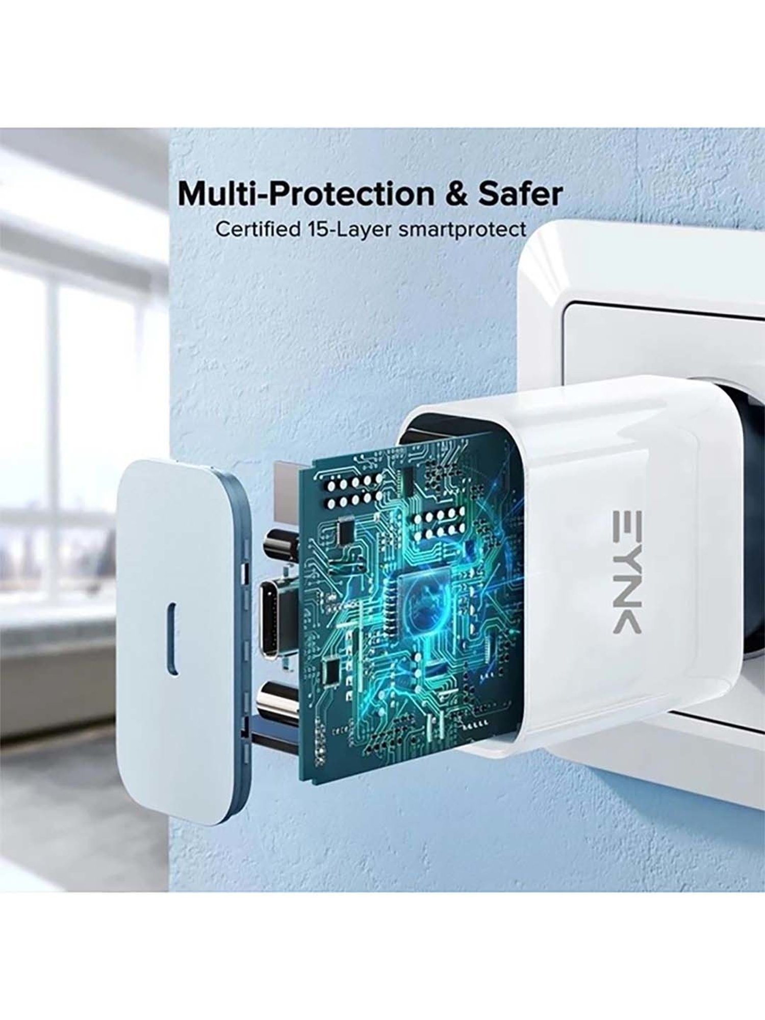 EYNK 20W USB-C Wall Charger PD Fast charging Adapter (White)