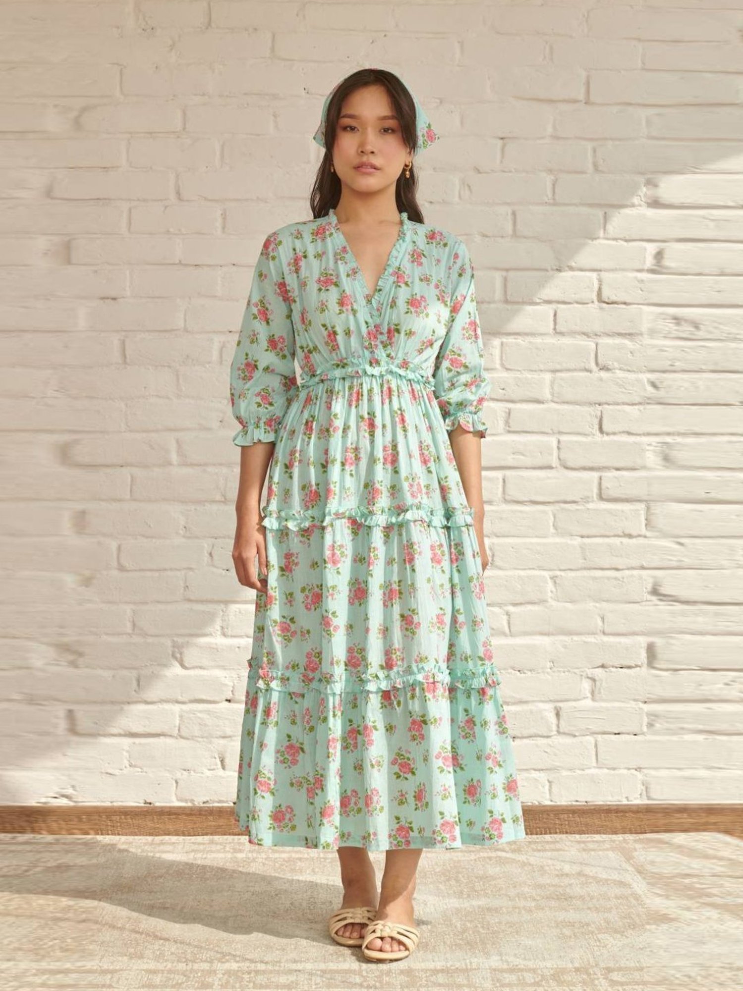 Prakriti Jaipur Blue Dahlia Long Dress