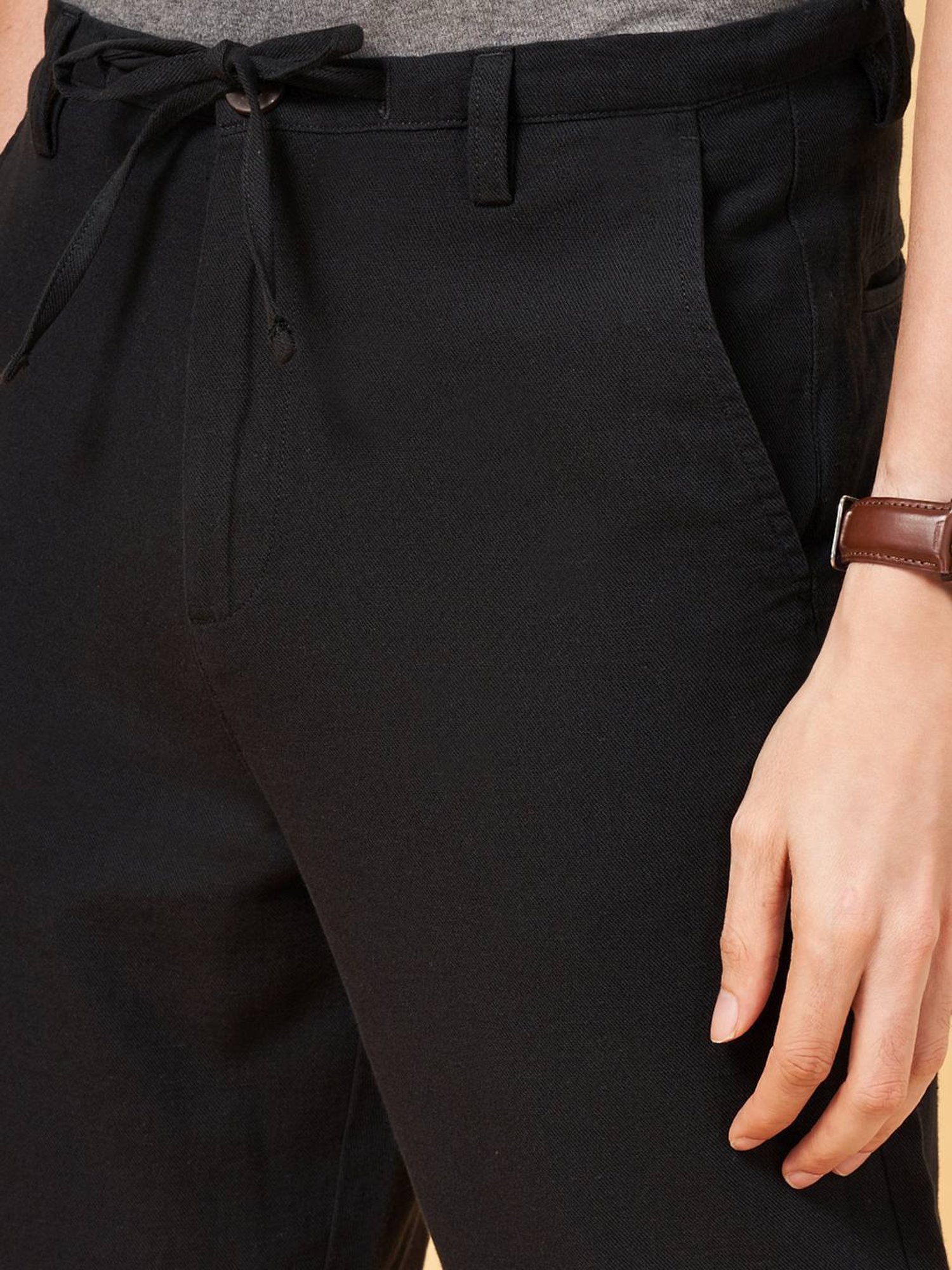 7 Alt By Pantaloons Cocoa Brown Comfort Fit Trackpants