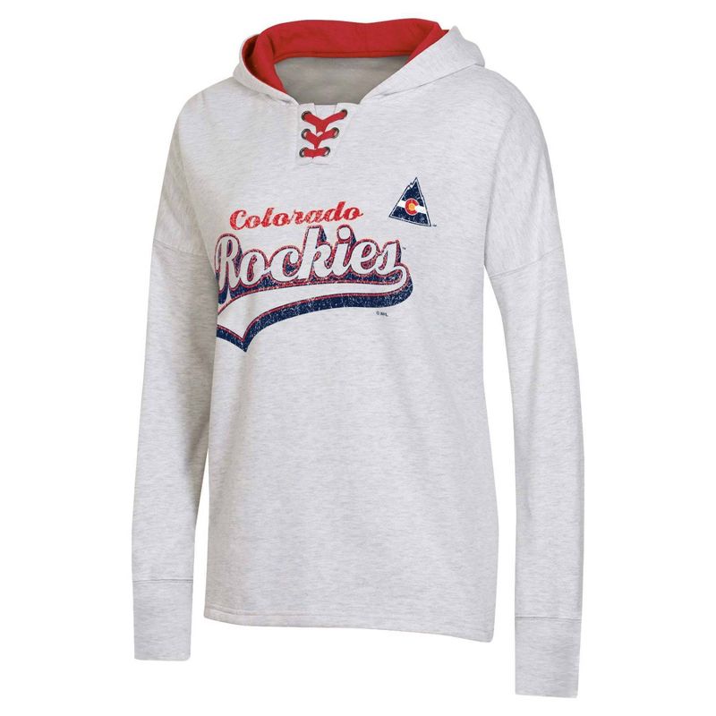 NHL Colorado Rockies Women's Long Sleeve Vintage Hoodie - L