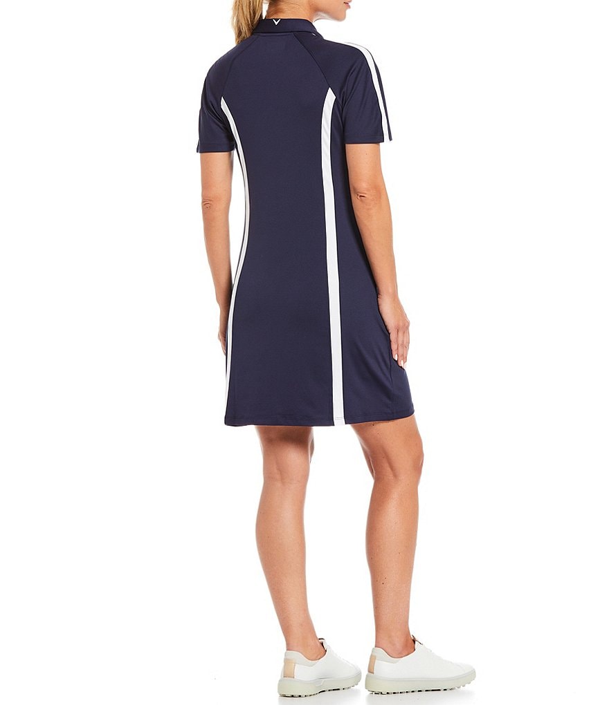 Callaway Point Collar Short Sleeve Colorblock Swing Tech&trade; Opti-Dri&trade; Dress