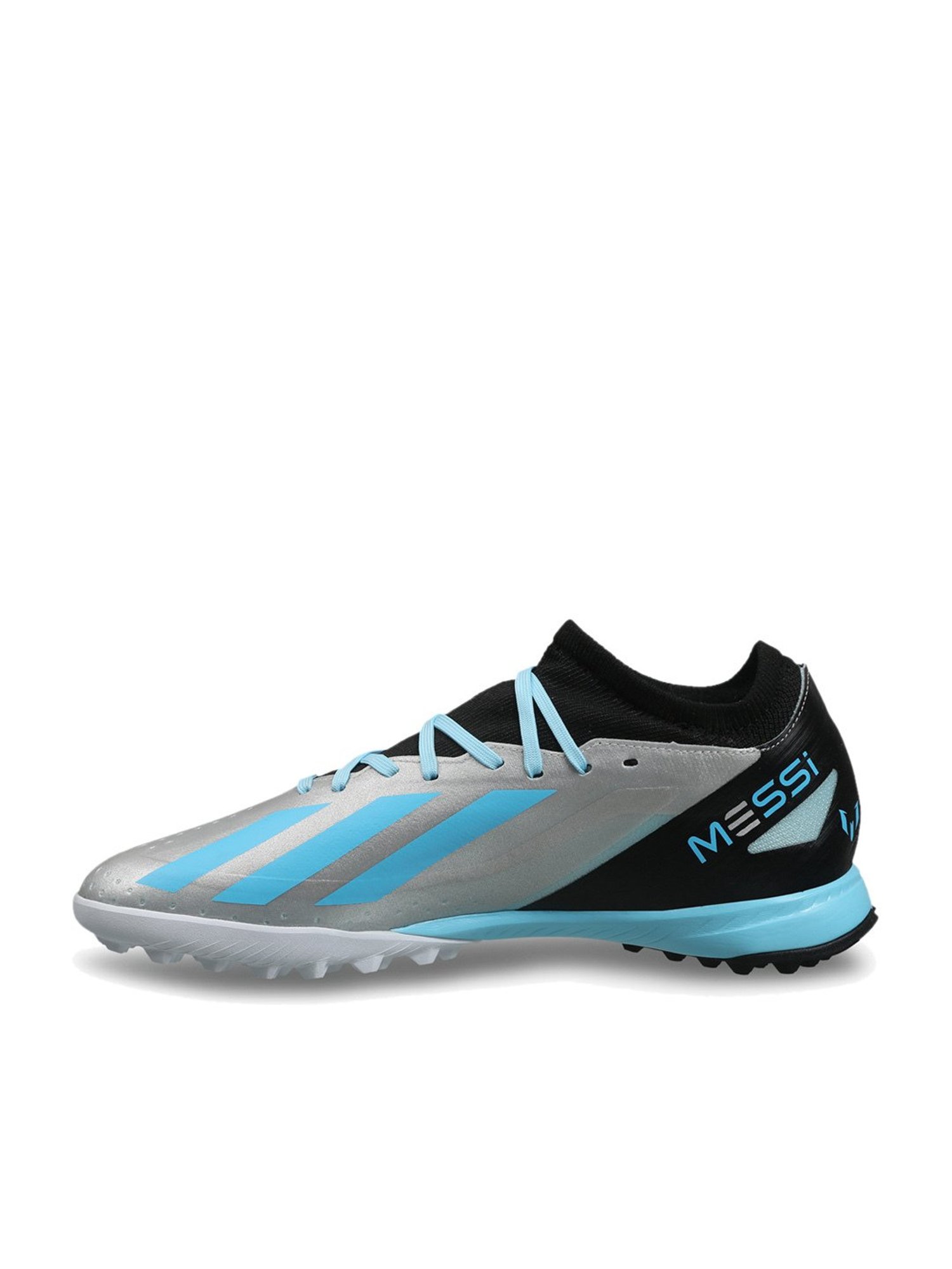 Adidas Men's CRAZYFAST MESSI.3 TF Silver Football Shoes