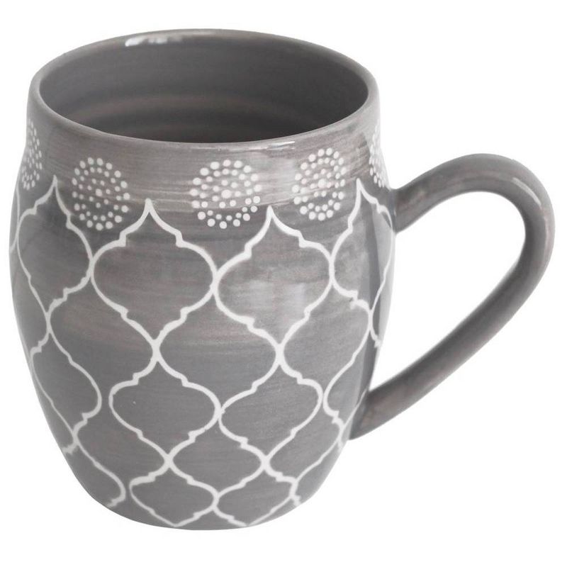 Baum Bros 16pc Stoneware Morocco Dinnerware Set Gray