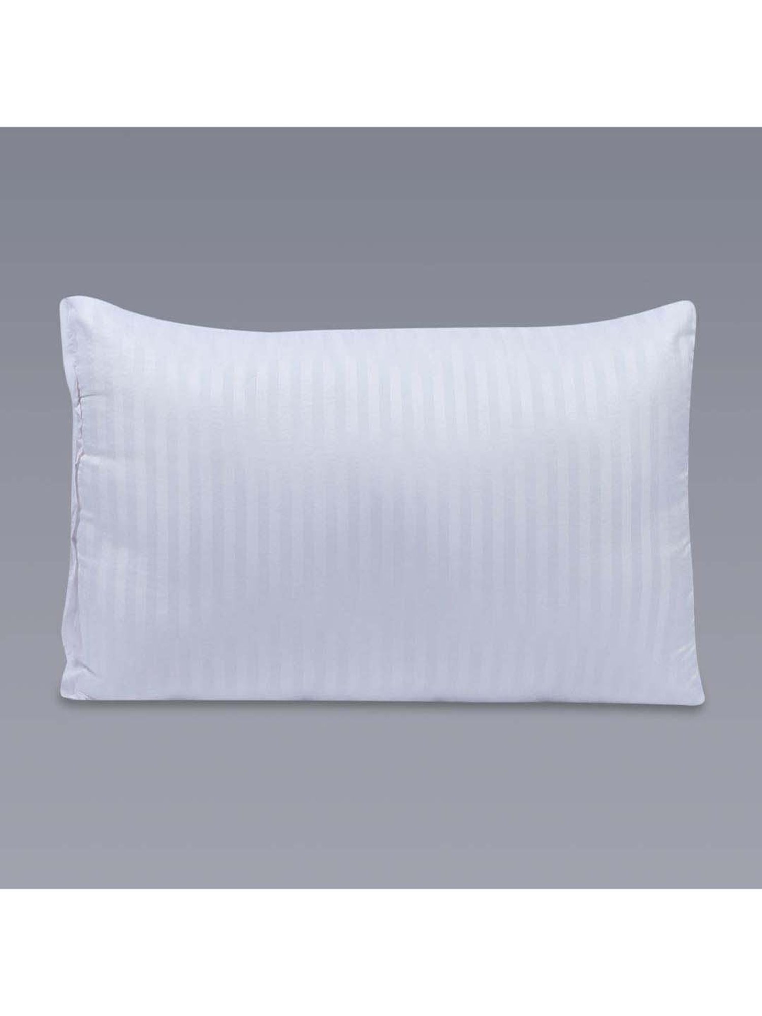 MFD HOME Furnishing Esper Premium Cotton White Polyfill Pillow - Set of 1