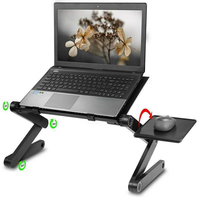 Laptop Table, Adjustable Laptop Bed Table, Portable Laptop Workstation Notebook Stand Reading Holder,Ergonomic Lap Desk TV Bed Tray Standing Desk