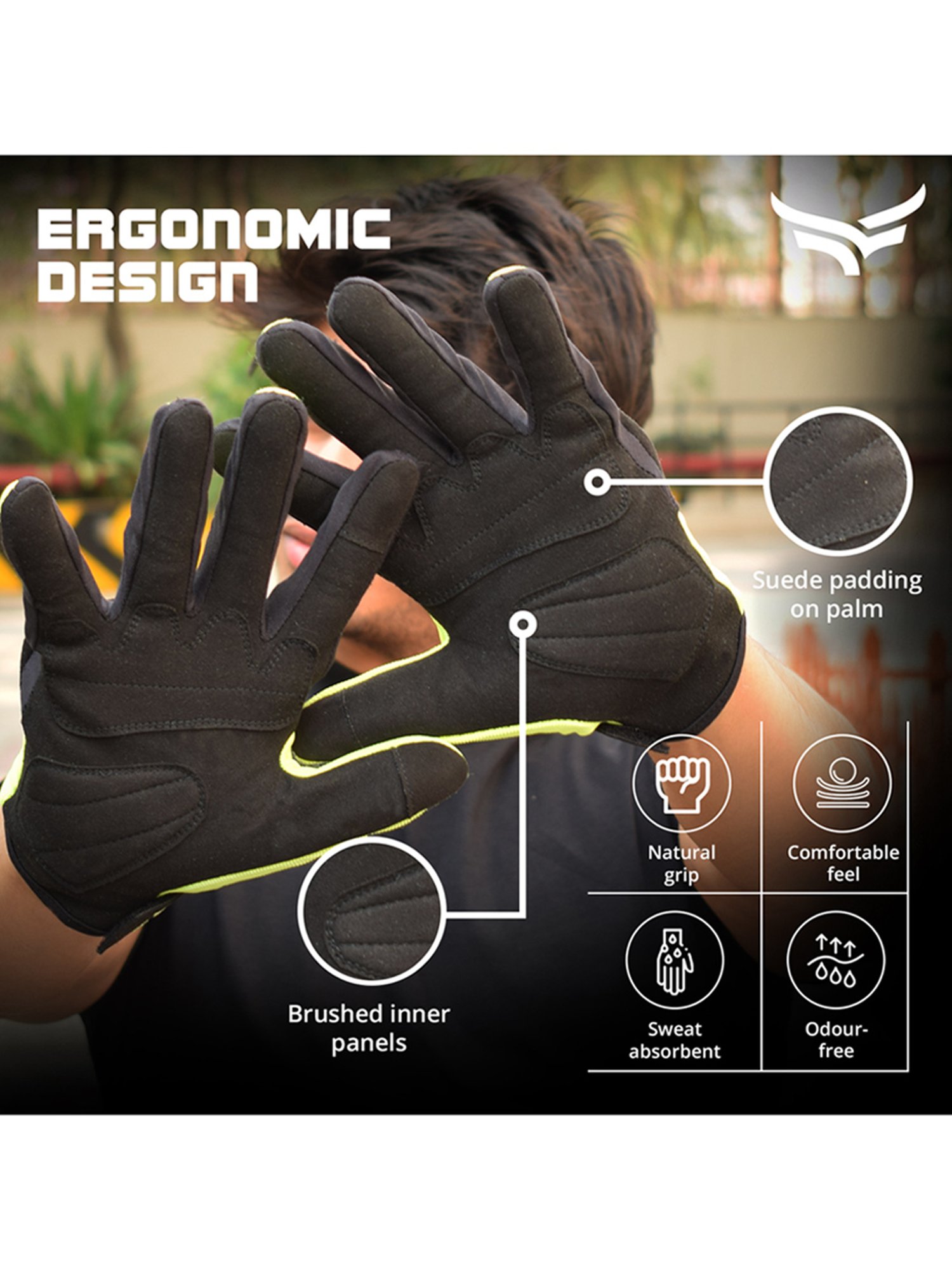 Xtrim Universal Bike Riding Gloves (Neon Green) Size - Medium