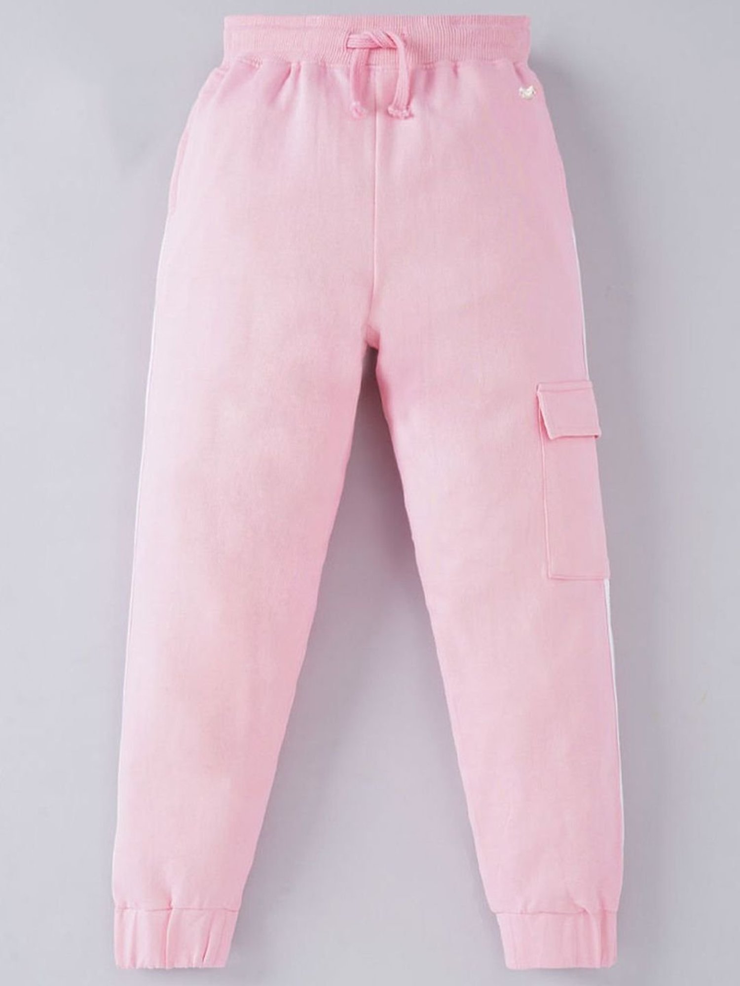 Ed-a-Mamma Kids Pink Cotton Regular Fit Joggers