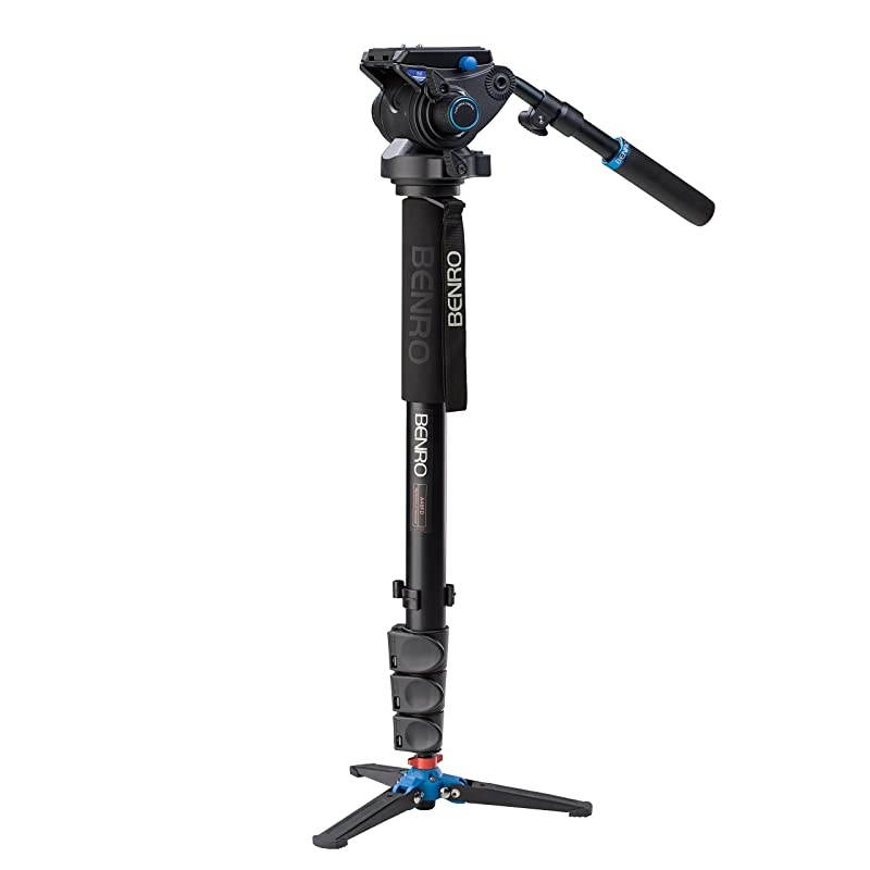 Aluminum 4 Series Flip-Lock Video Monopod Kit w/ 3-Foot Articulating Base and S6 Video Head (A48FDS6)