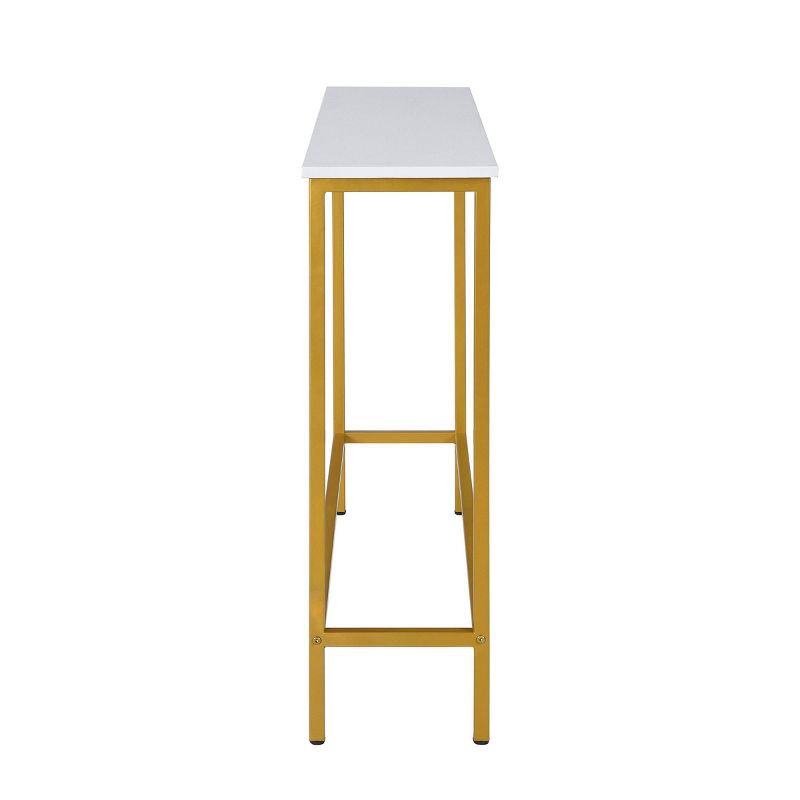 Stella Slim Console Table White/Gold - Carolina Chair & Table