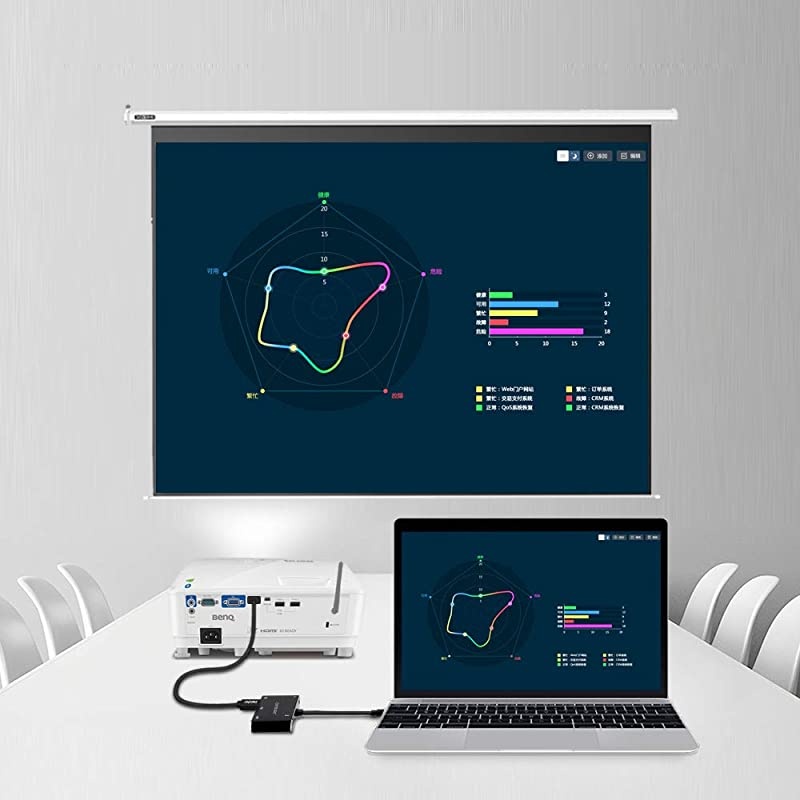 USB C to HDMI VGA Adapter USB Type C Thunderbolt 3 Compatible to HDMI 4K+VGA Adapter Compatible with MacBook ProChromebook PixelDell XPS 13iPad Pro 2018MacBook Air 2018 Silver