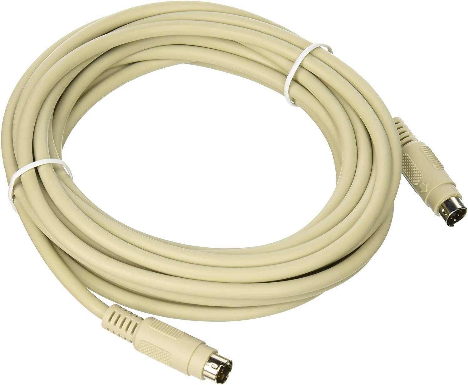 C2G 09472 PS/2 M/M Keyboard/Mouse Cable, Beige (15 Feet, 4.57 Meters)