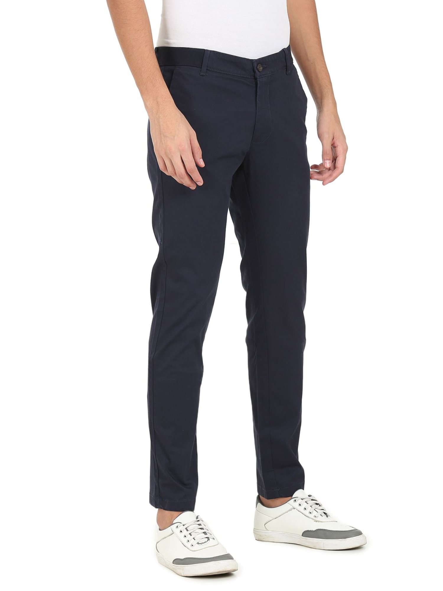 WES Casuals by Westside Olive Relaxed-Fit Mid-Rise Cotton Blend Joggers