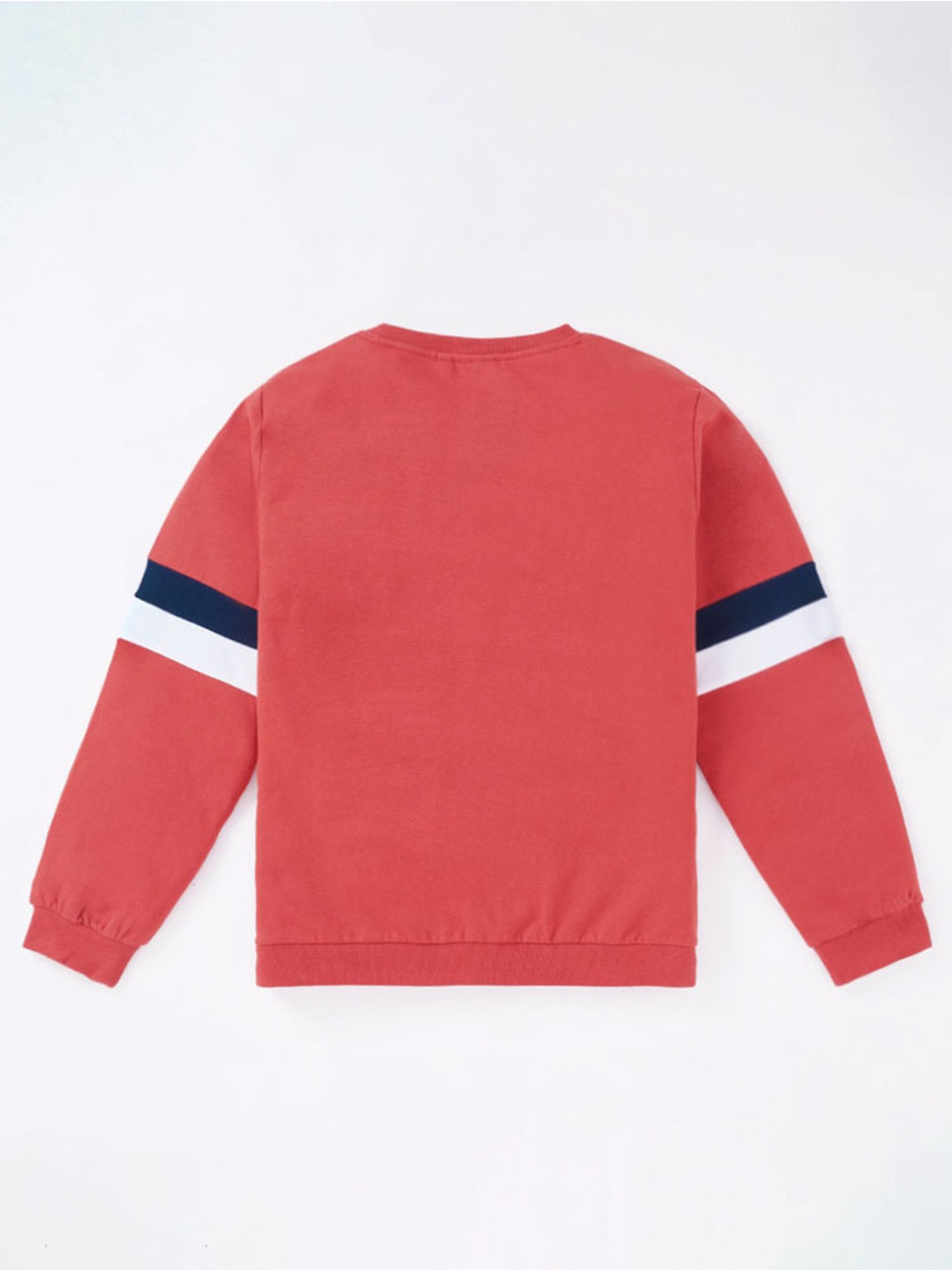 Edheads Kids Red Cotton Applique Full Sleeves Sweatshirt