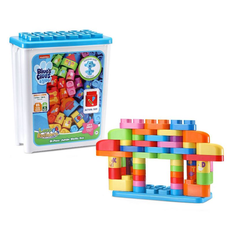 Leapbuilders  Blue's Clues Jumbo Blocks Box 81 pcs