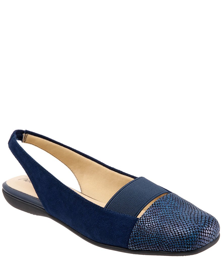 Trotters Sarina Suede Slingback Flats