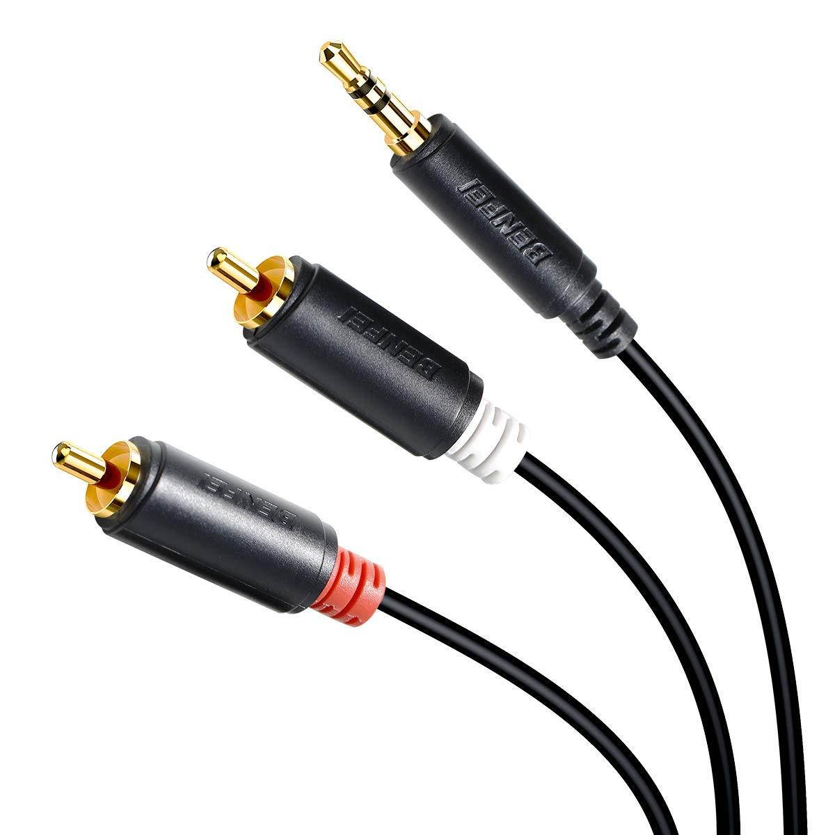 3.5mm to 2-Male RCA, Benfei RCA to Audio Stereo Cable - 6 Feet