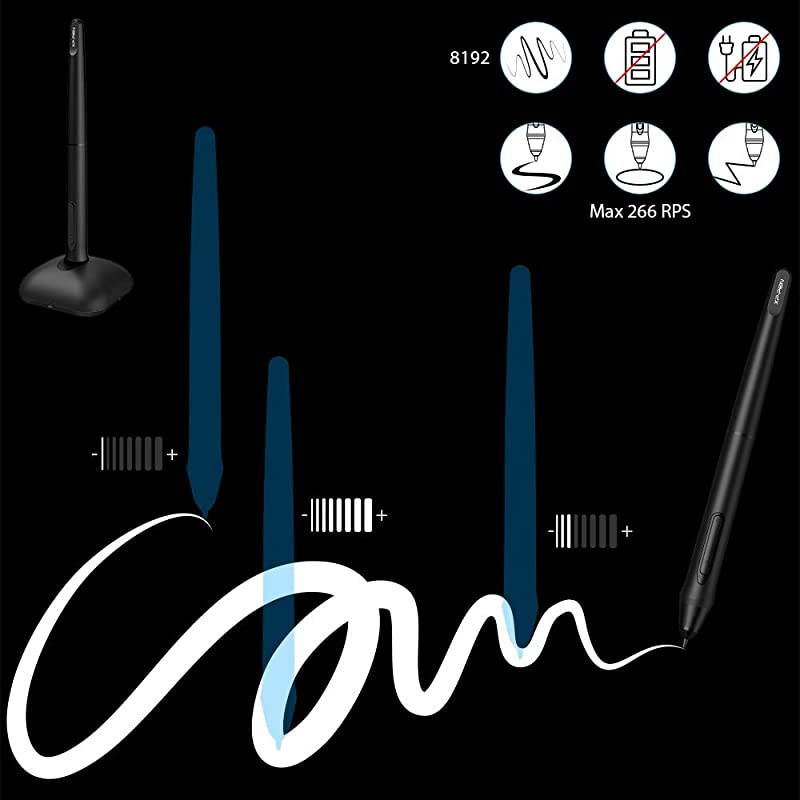Graphics Tablet Deco 01 V2 with 8 Shortcut Keys BatteryFree Passive Stylus of 8192 Levels Pressure 10x625 Inch Graphic Tablet for Digital Art Design