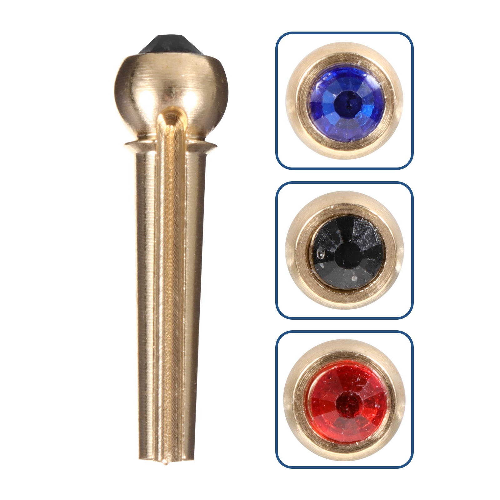 8pcs Copper Guitar Pin Brass String Studs Guitar Accessories (Mixed Color)