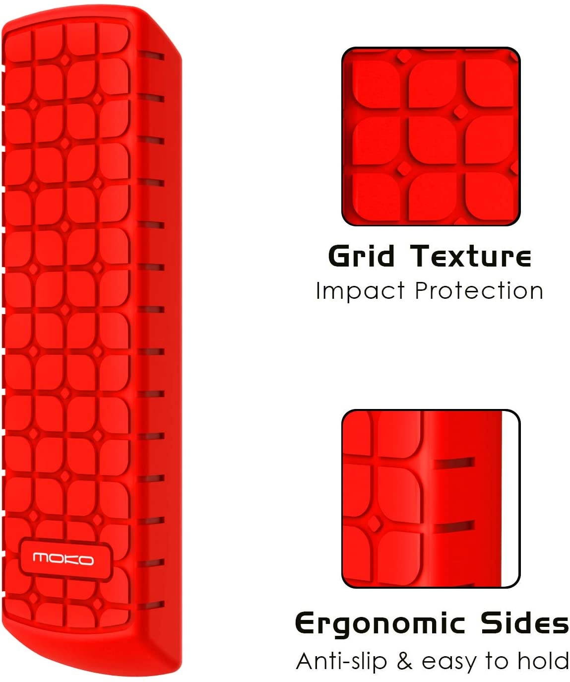 MoKo [2 Pack Protective Remote Case Fit with Fire TV Stick Lite 2020, Fire TV Stick 4K, Fire TV Cube, Fire TV (3rd Gen) with 5.6" Alexa Voice Remote (2nd Gen), [Anti-Slip] Shockproof Silicone Cover