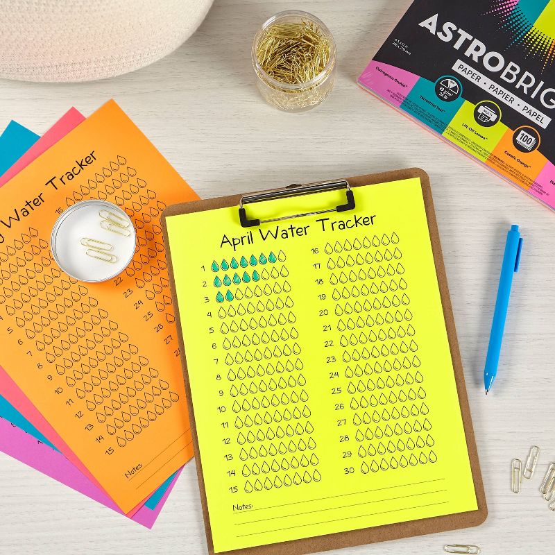 100 Sheets Printer Paper 8.5"x11" Tropical - Astrobrights