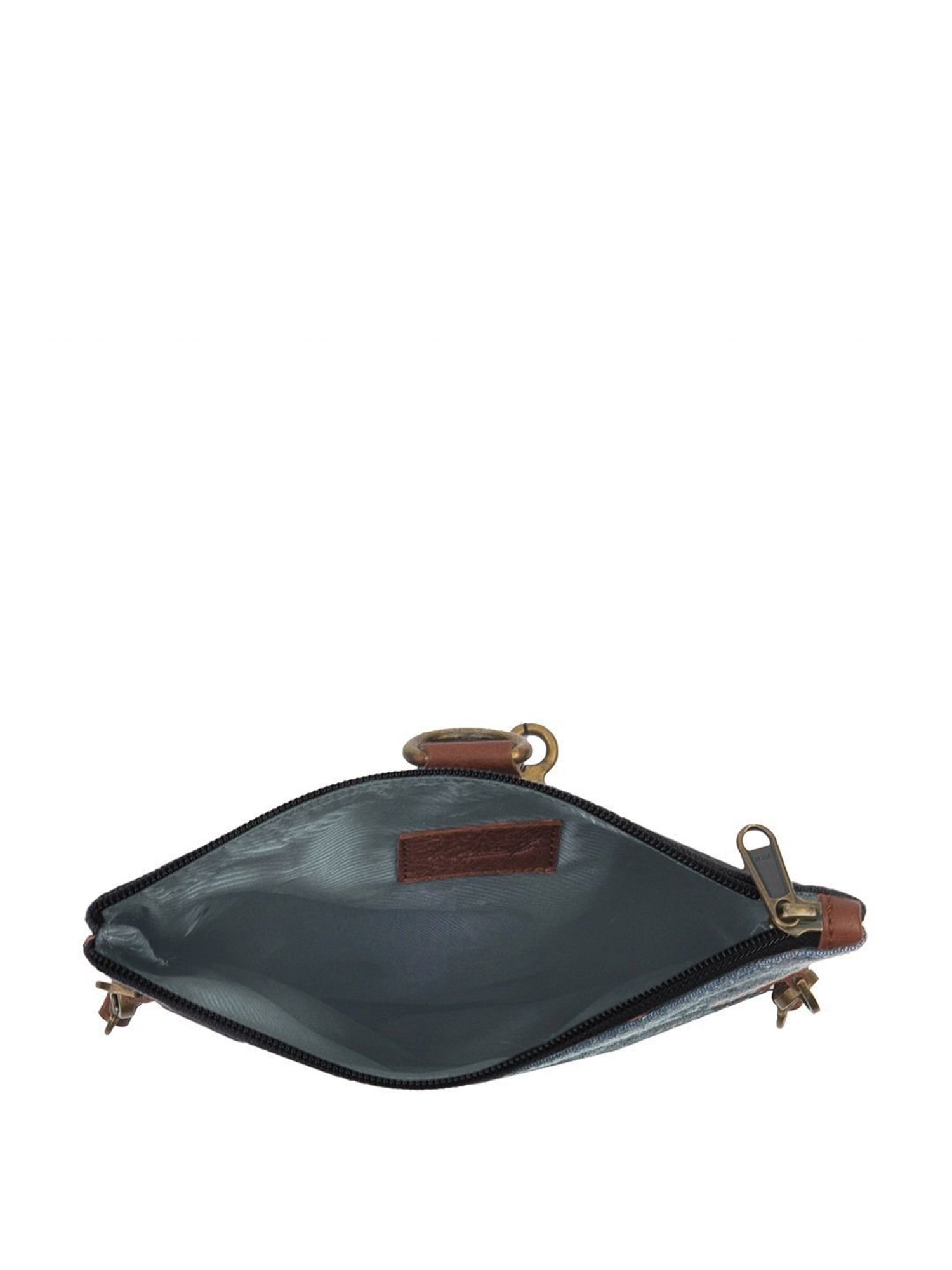 Mona B Blue Solid Small Sling Handbag