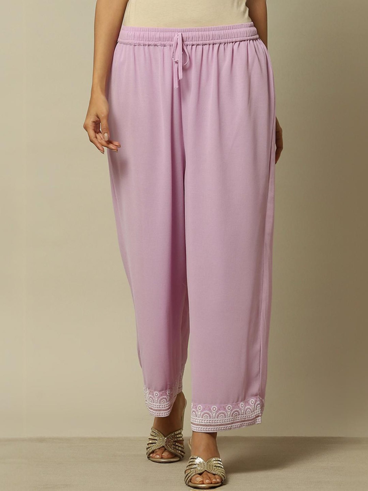 Rangriti Purple Printed Palazzo