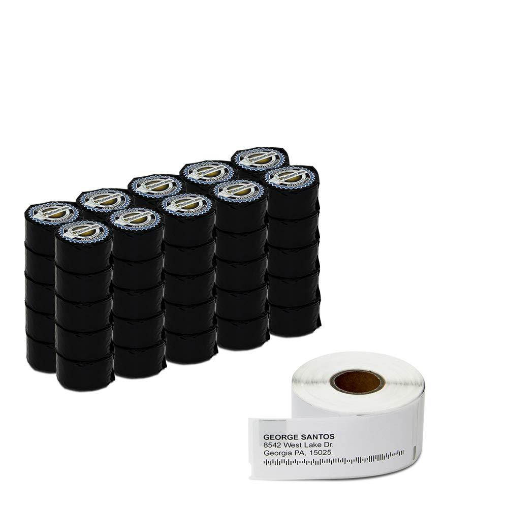 Dymo Compatible 30321-1-2/5" x 3-1/2" White Large Address Labels (50 Rolls - 260 Labels Per Roll)