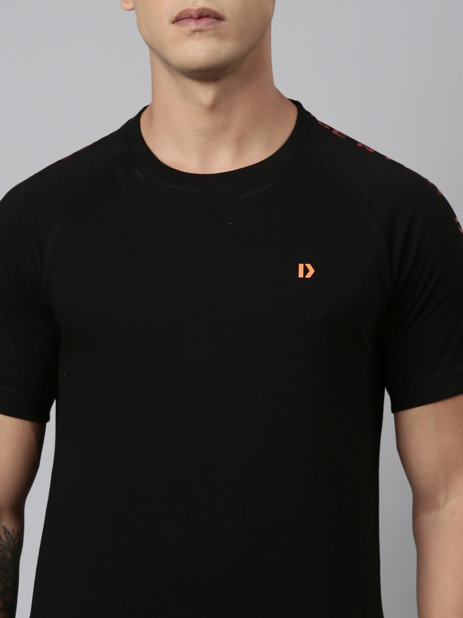 Dixcy Scott Maximus Black Cotton Regular Fit T-Shirt
