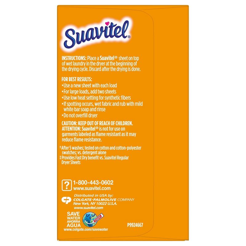 Suavitel Complete Scented Fabric Conditioner Dryer Sheets for Laundry - Morning Sun - 70 ct