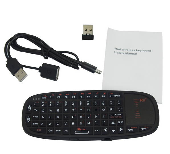 Rii mini i10 2.4Ghz Wireless Keyboard with touch pad laser pointer for HTPC for PS3 for XBOX360 70 Keys QWERTY Layout