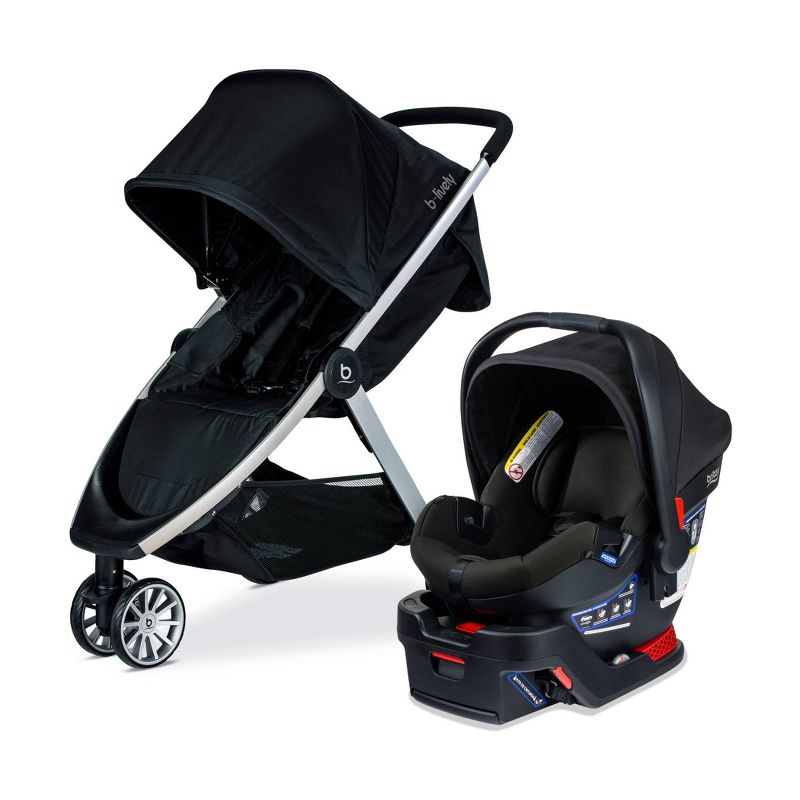 Cybex Eezy S+2 Travel System with Aton 2 Infant Car Seat - Deep Black