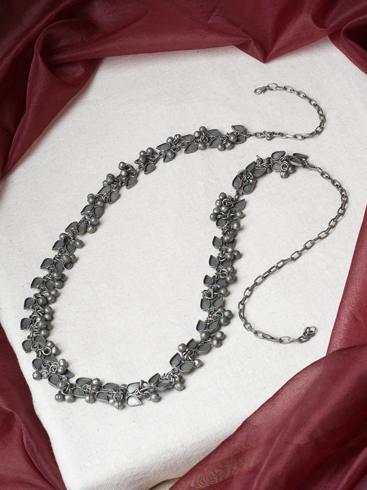 Teejh Padmini Silver Waistband for Women