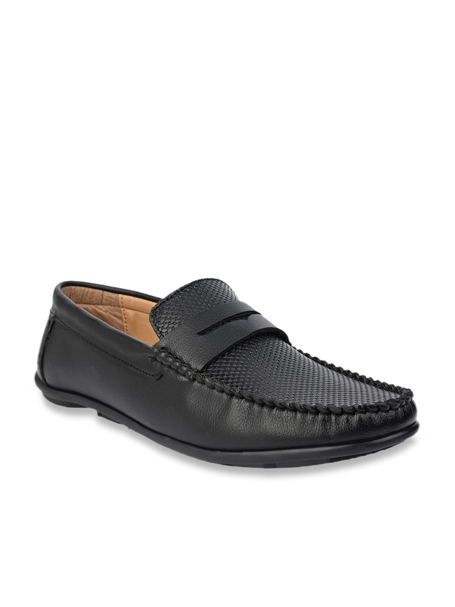 Alberto Torresi Men's Black Casual Loafers