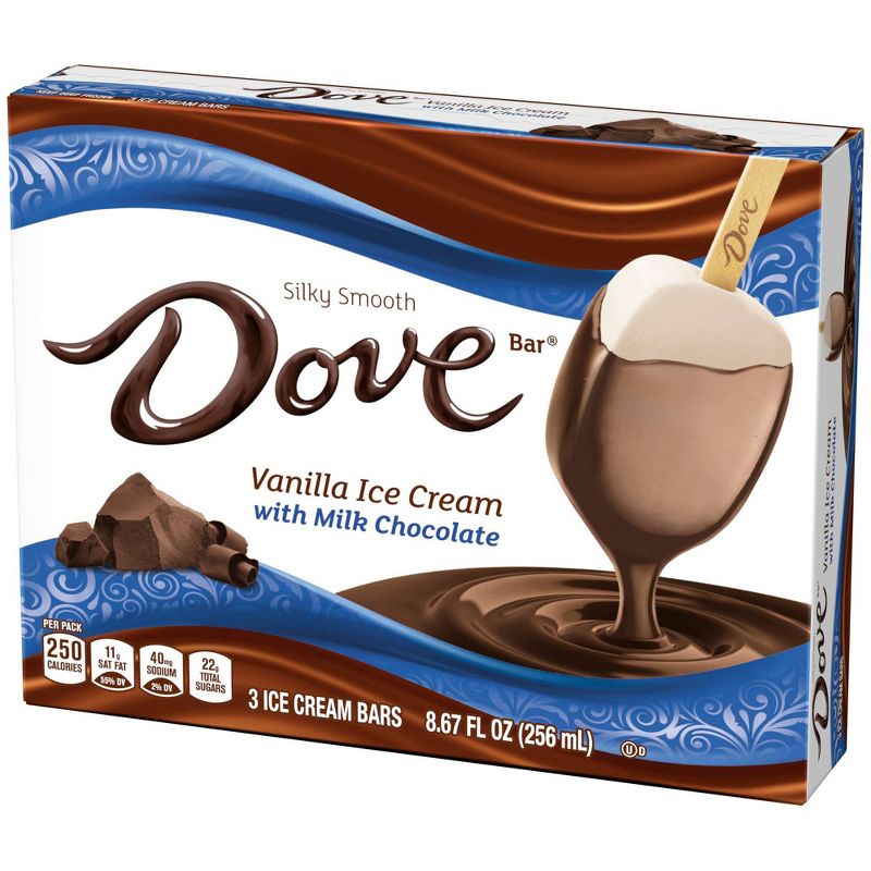Dove Vanilla & Milk Chocolate Ice Cream Bars - 8.67floz