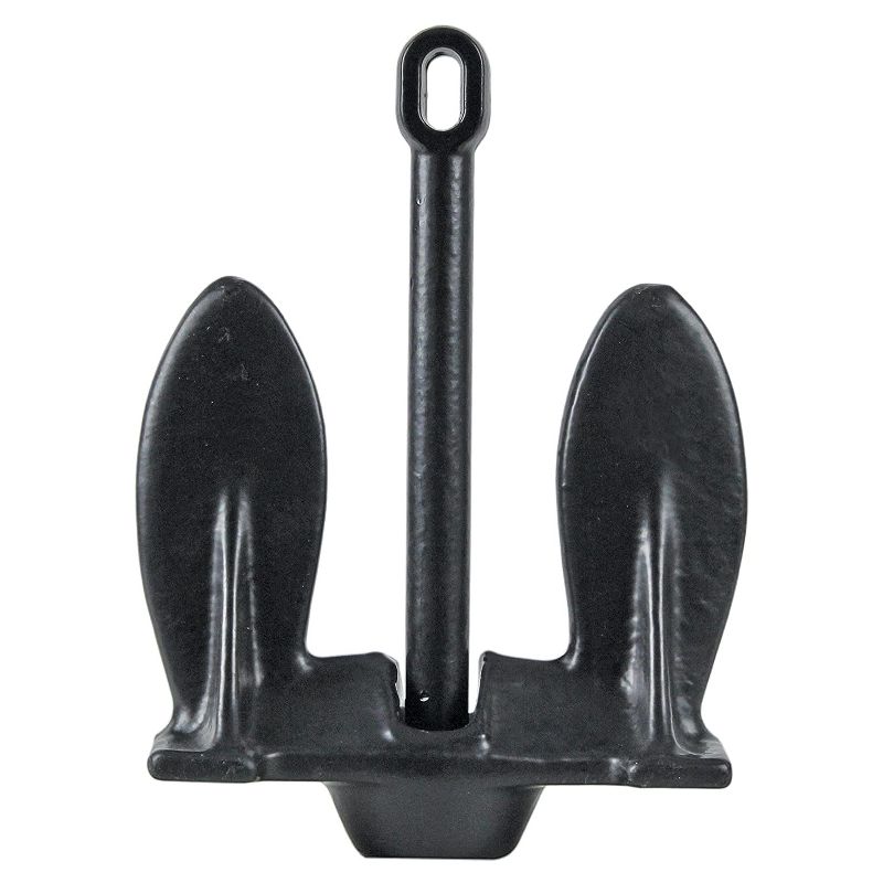 Extreme Max 3006.6521 BoatTector Vinyl Coated 10 Pound Cast Iron Marine Boat Navy Anchor, Folds for Easy Storage, Black
