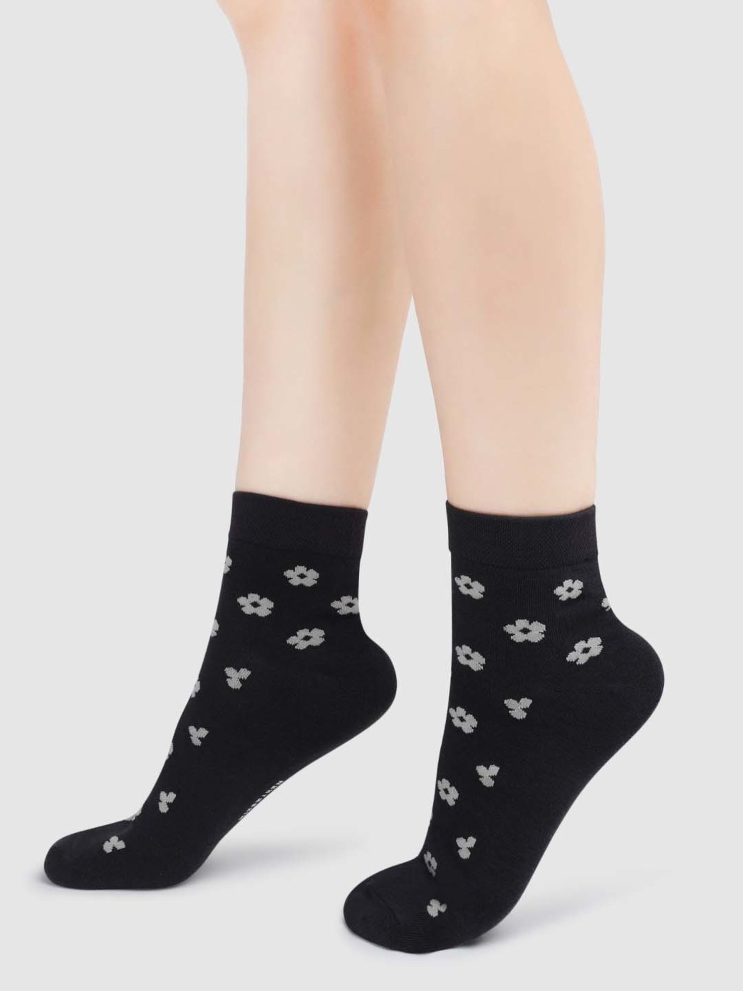Women's 3pk Sheer Dot and Opaque Trouser Socks - A New Day™ Black 4-10