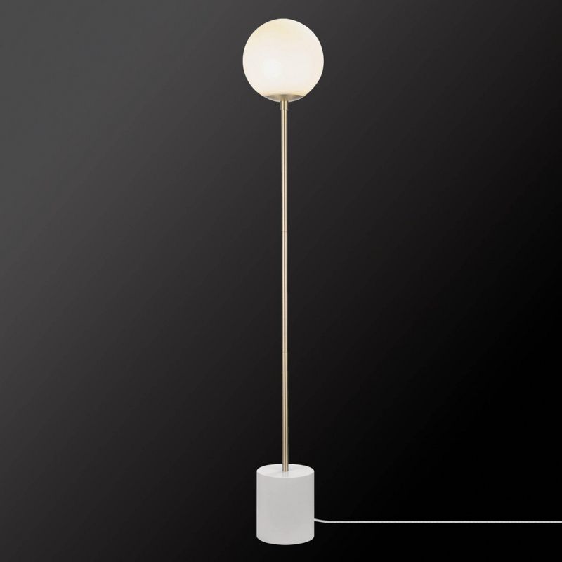 63" Celestia Floor Lamp with Frosted Glass Shade White - Globe Electric