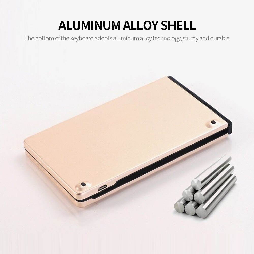 GK228 BT Wireless Keyboard 66 Keys Folding Mini Portable Office Keyboard with Stand for Phone/Tablet/Laptop