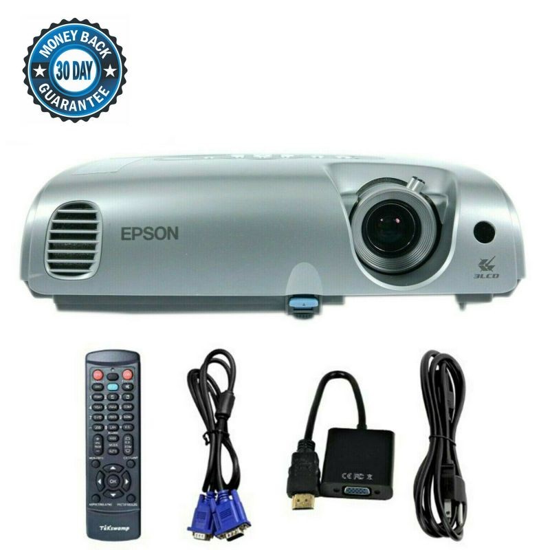 Epson 62C 3LCD Projector (EMP-62) HD 1080i 2000 ANSI Lumens 800 x 600 HDMI-adapter Home Theater with Accessories bundle