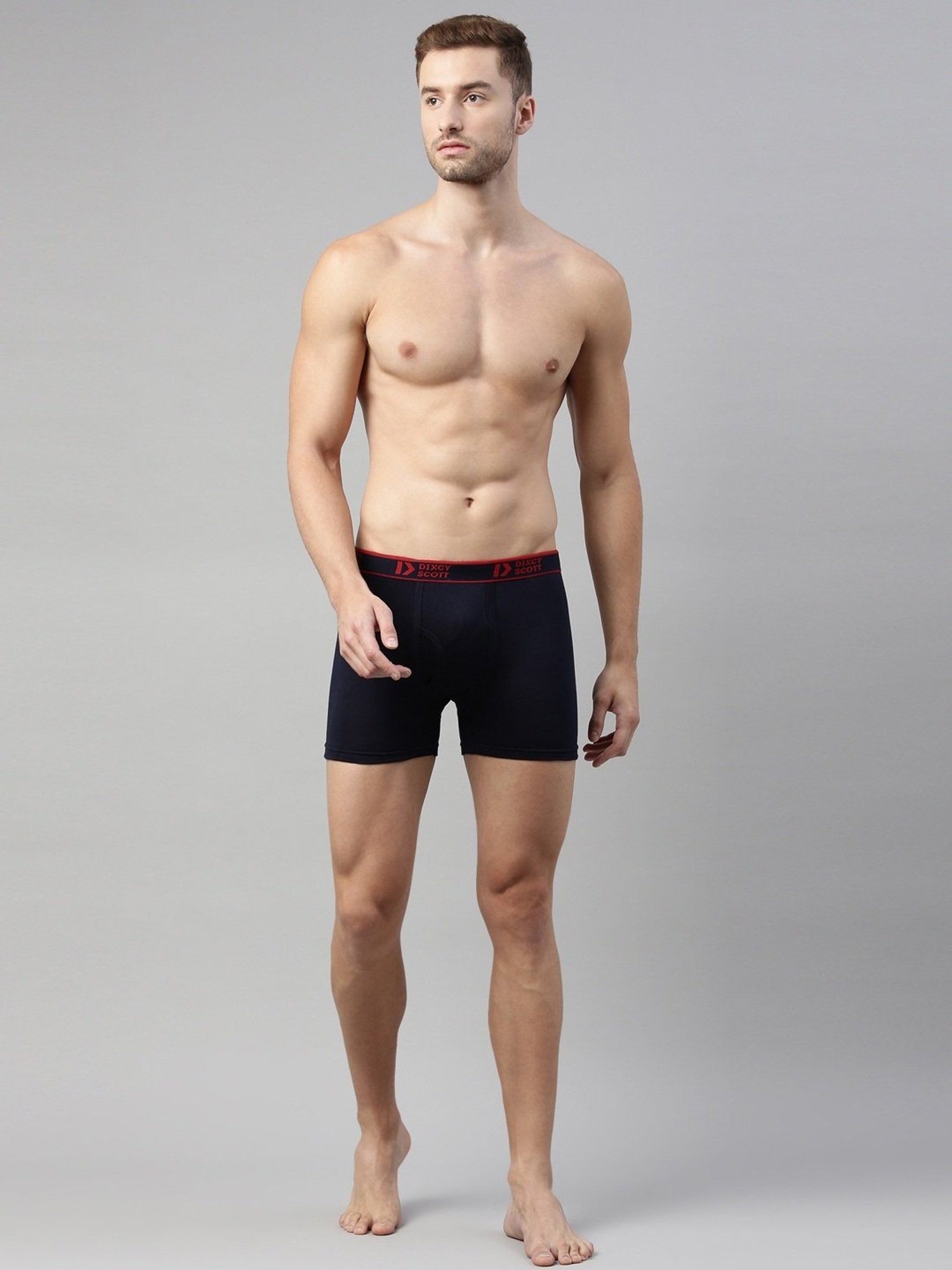 Dixcy Scott Originals Navy Cotton Regular Fit Trunks