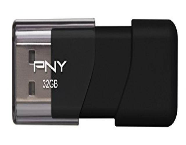 PNY Attache USB 2.0 Flash Drive, 32GB/ BLACK (P-FD32GATT03-GE)