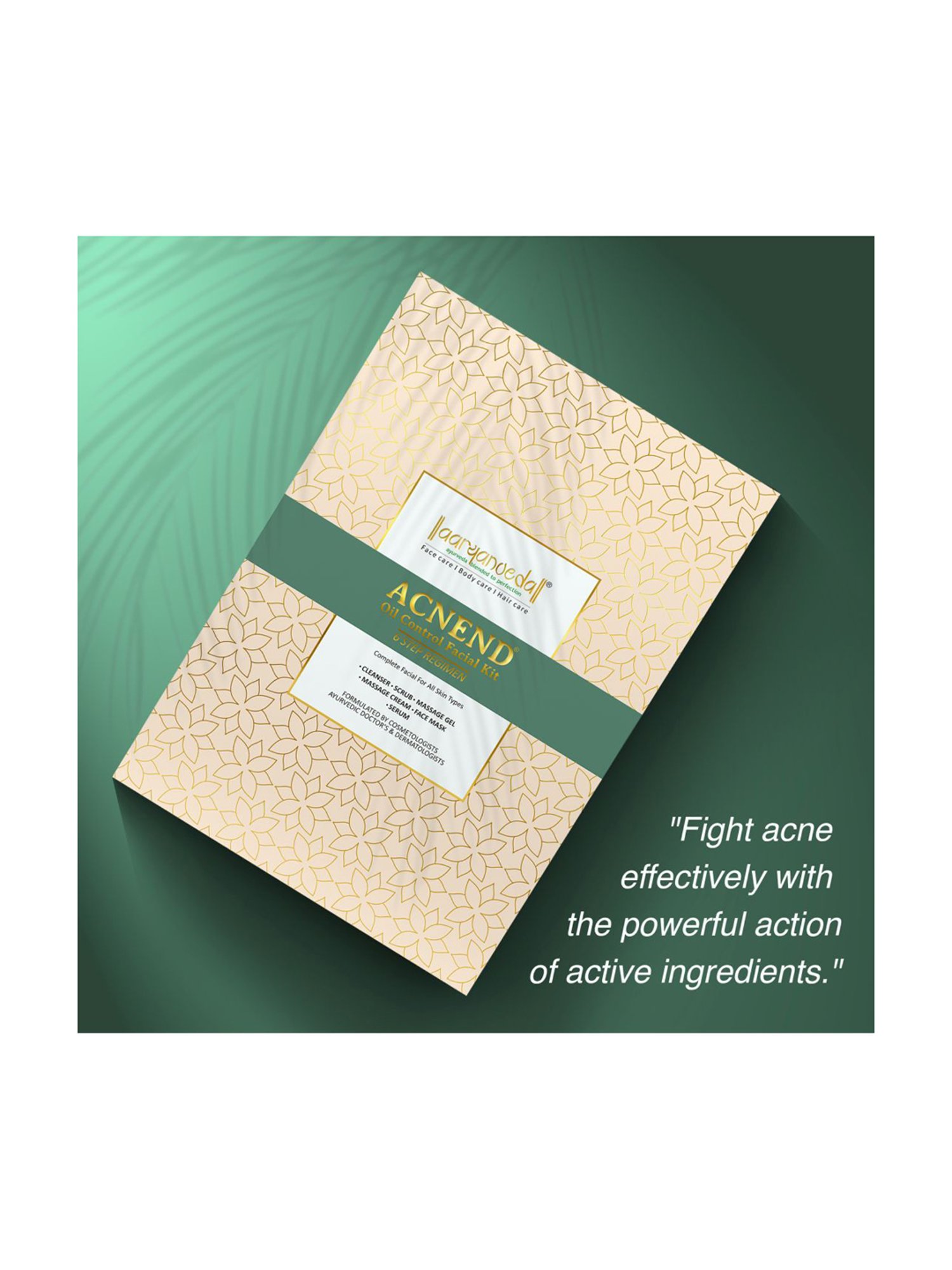 Aryanveda Acnend Oil Control Facial Kit, A Complete Solution With 6 Step Regimen