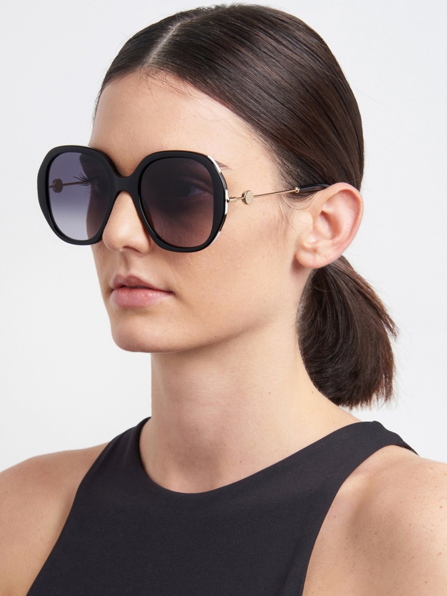 CAROLINA HERRERA 204975807549O Grey Butterfly Sunglasses