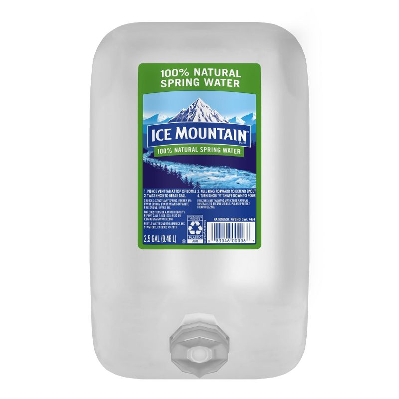 Ice Mountain Brand 100% Natural Spring Water - 2.5 gal Jug