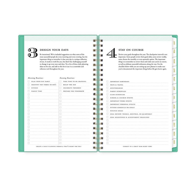 2021 Planner 5" x 8" Plastic Weekly/Monthly Wirebound Jade - Day Designer
