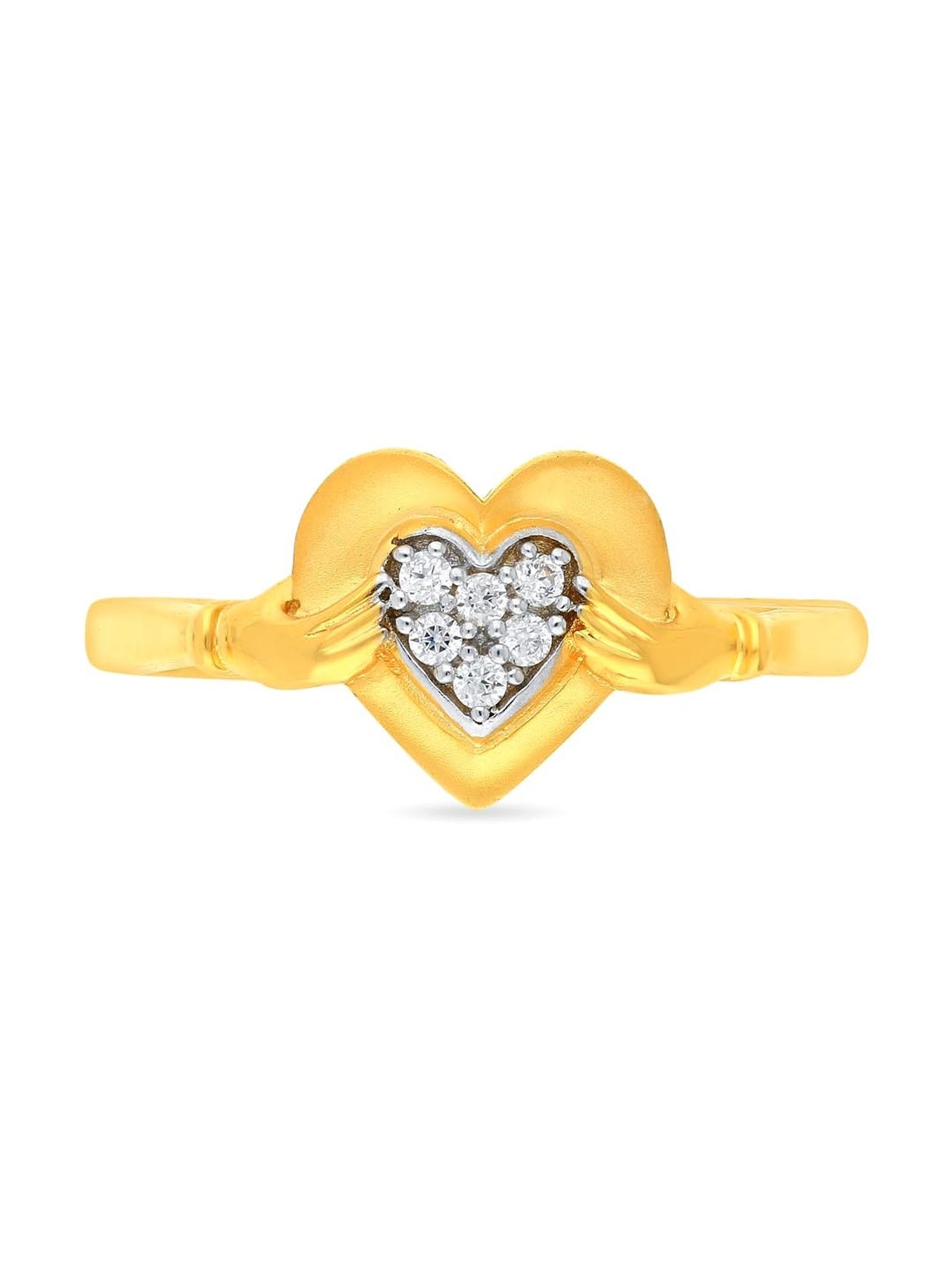 Malabar Gold and Diamonds 18k Gold Heart Ring for Women